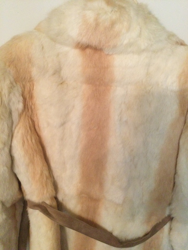 (A#) Rabbit Fur Coat Size Medium Vtg 80’s