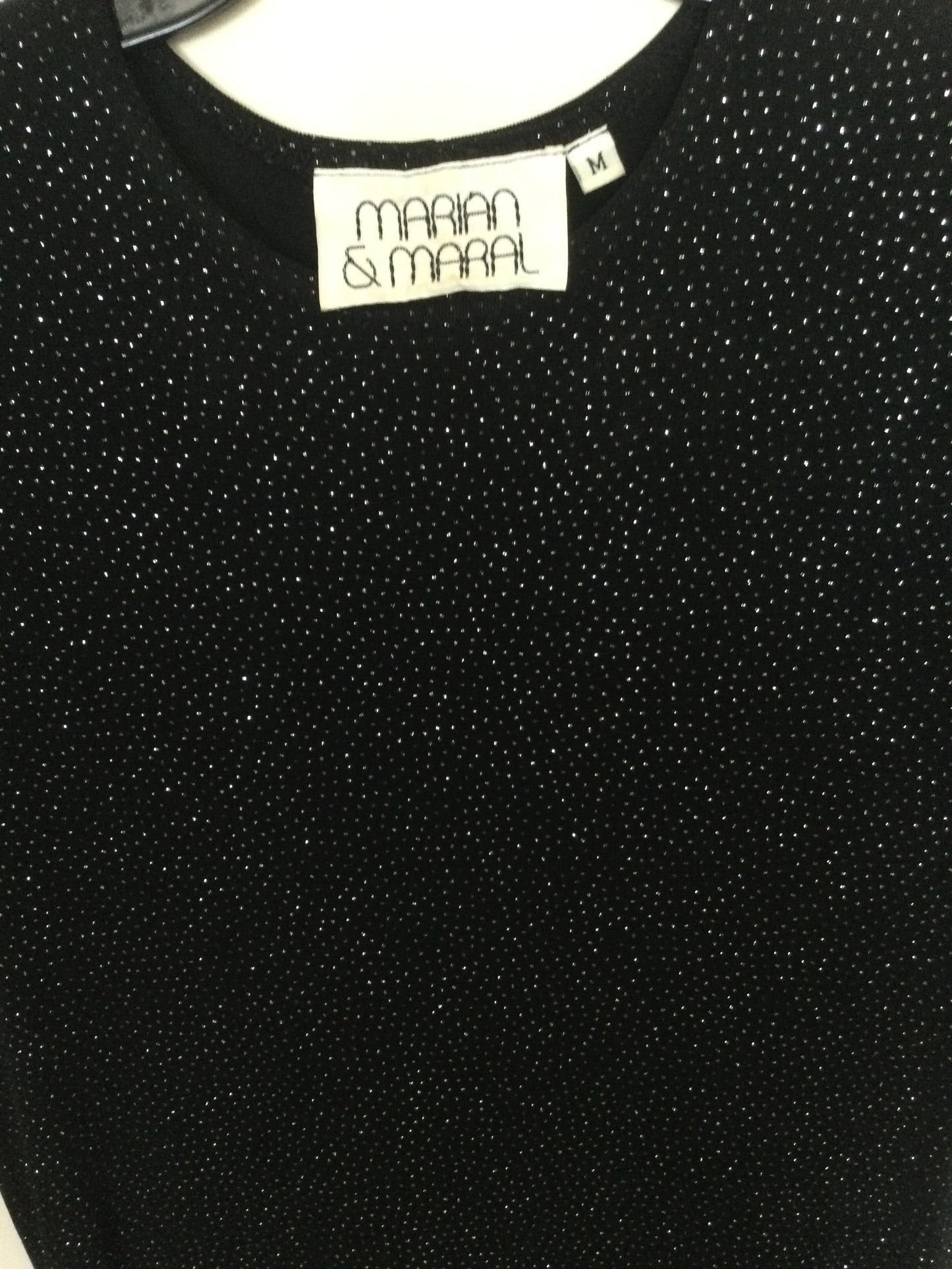 (AD#)Dress Size M- Marian & Maral  Black Sparkle Print